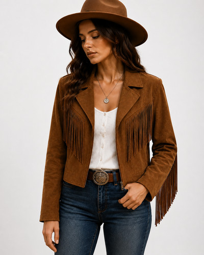 Women western suede fringe - women,