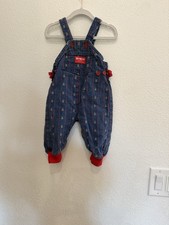 VTG Baby OshKosh Bgosh USA  Overalls  Teddy Bear Stripe 24M  