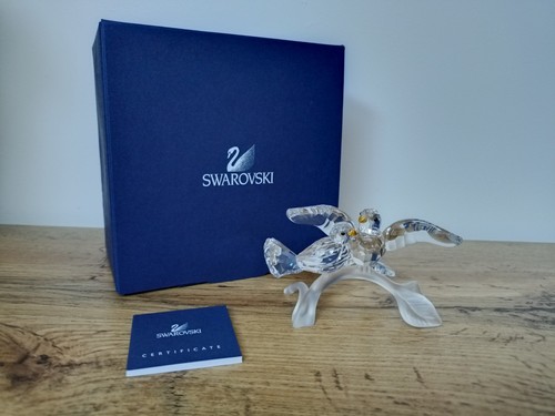 Swarovski crystal turtledoves - crystal,