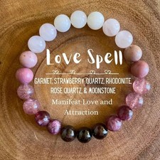 Pink White Amethyst Bracelet