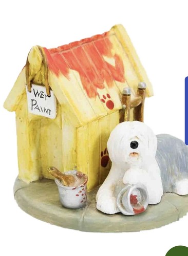 Vintage old english sheepdog - vintage,