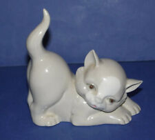 VALENCIA Porcelain * Beautiful Cat / Kitten Figurine * 4.25" (11cm) Long * Spain