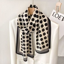 Polka Dot Silk Scarf  100%