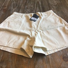 Miss Guided Boxy Denim Longer Mom Shorts Tan Size 10 