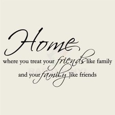 HOME FRIENDS FAMILY TREAT Wall