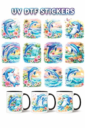 12xdolphin ocean beach decal - ocean,