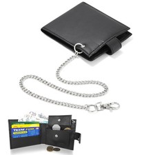 Mens Real Leather Wallet Biker