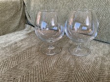 Pair of Courvoisier Cognac Brandy Glasses