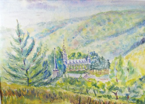 Original watercolour french - watercolour,, 'french