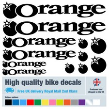 Orange bike labels / decals /