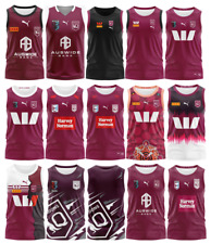 RUGBY TANK MEN's QLD NRL TRAINING SINGLET QUEENSLAND MAROONS VEST S-5XL JERSEY