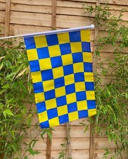 BLUE AND YELLOW CHECKERED 18"
