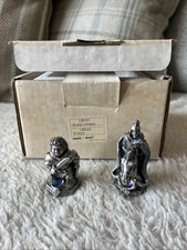 LORD OF THE RINGS DANBURY MINT TOLKIEN LTD 1991 CHESS PIECES - KNIGHT & PAWN