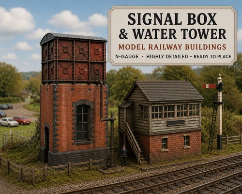 Signal box water tower - box,