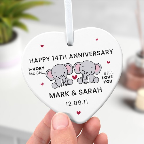 Personalised 14th ivory - 14th,