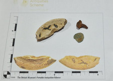 Genuine Roman coin, pottery