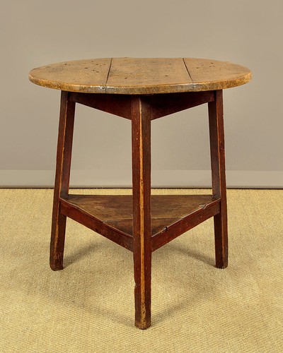 Antique pine elm cricket - &,