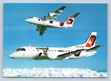 CROSSAIR AVRO RJ 85 SAAB 340 VINTAGE AIRLINE ISSUE POSTCARD AIRCRAFT BAE146