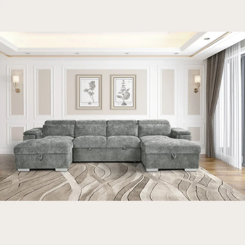 Grey shape corner - shape, sofa
