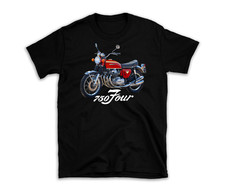CB750 Four Honda Classic Red Motorcycle T Shirt , Sizes M to 5XL , Printed in UK