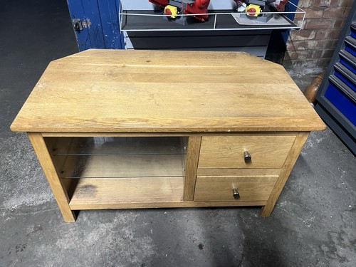 Oak side board table stand - oak, tv