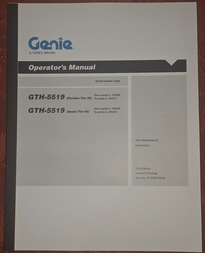 Genie gth 5519 telehandler - genie, gth-5519
