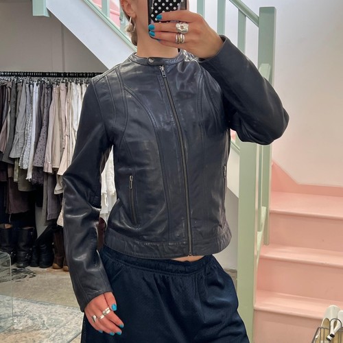 Naf navy leather biker - naf,