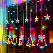 LED Twinkling Fairy String Lights Curtain Window Christmas Party Wedding Xmas