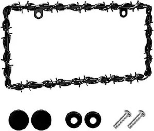 Barbed wire license plate - barbed,
