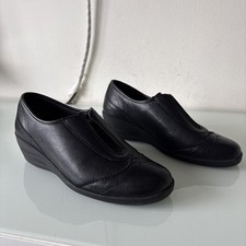 Fly Flot Black Leather Shoes