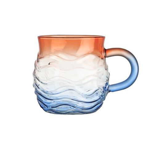 Portable sea glass wave mug - portable,