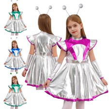 UK Kids Girls Alien Costume