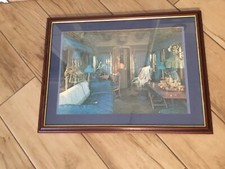 Large Vintage Framed Jigsaw Inside Queen Victoria's Personal Railway Carriage