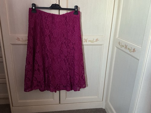 Pinky purple lace skirt - lace, size