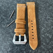 Mens Replacement Timberland Leather Watch Strap 22mm Tan Brown New