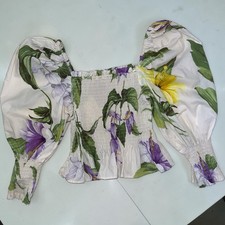 Zara Floral Crop Top Puff