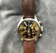 Breil Milano Chronograph in Bronze/Silver with leather strap - GRADE C