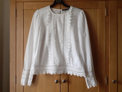 White zara blouse size - blouse, 10