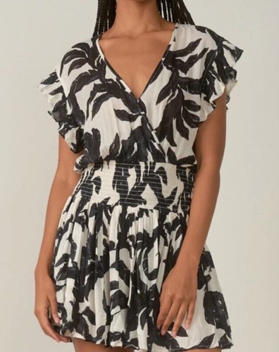 Elan minka dress black cream - elan,