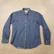Levis Mens Shirt Medium Blue