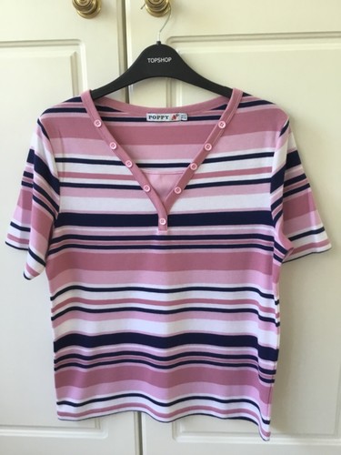 Ladies poppy pink - navy, &