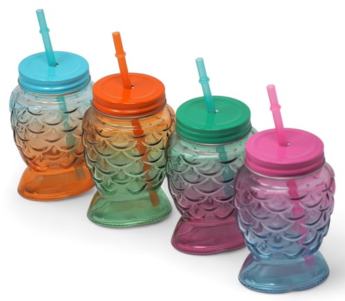 Colourful mermaid ombre glass - colourful,