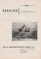 SEASLUG MISSILE. ARMSTRONG WHITWORTH. 1958 STAND-ALONE SUPPLEMENT FROM "FLIGHT"