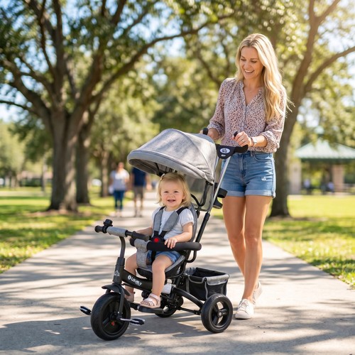 Kids trike push bike w - in,