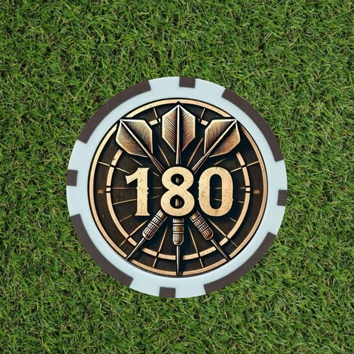 Darts 180 poker chip - darts,