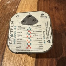 UK Kewtech KEWCHECK 105 Mains Wiring Socket Tester Kewtech