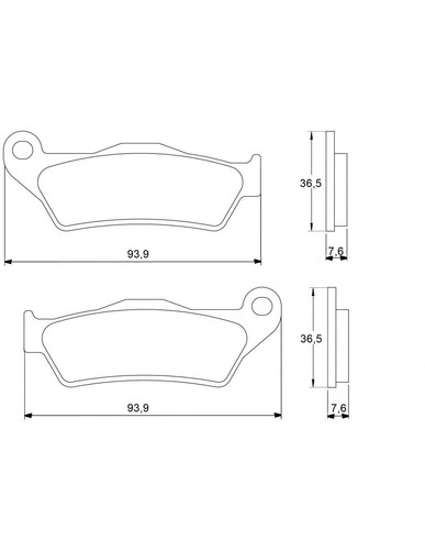 Front brake pads ccm - front,