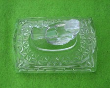 LID ONLY for 4"  Vintage Hofbauer Crystal Red Byrde Birds Trinket Jewelry Box