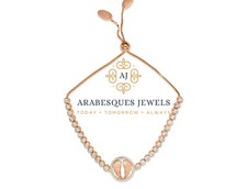 ARABESQUES GENUINE STERLING SILVER 925/ROSE GOLD ANGEL WING TENNIS BRACELET AJTB