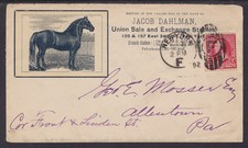 US Sc 220 on 1892 Union Sale &